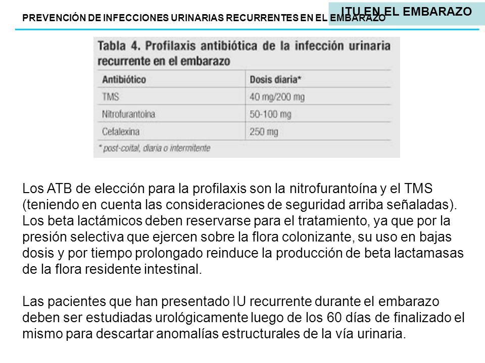 Infeccion urinaria sintomas en embarazadas
